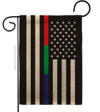 US Thin Blue Green Red Line - Military Americana Vertical Impressions Decorative Flags HG140923 Made In USA