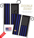 US Thin White Line - Military Americana Vertical Impressions Decorative Flags HG140924 Made In USA