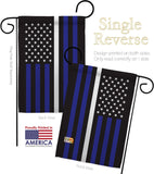 US Thin White Line - Military Americana Vertical Impressions Decorative Flags HG140924 Made In USA