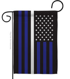 US Thin White Line - Military Americana Vertical Impressions Decorative Flags HG140924 Made In USA
