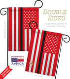 US Thin Black Line - Military Americana Vertical Impressions Decorative Flags HG140925 Made In USA