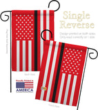 US Thin Black Line - Military Americana Vertical Impressions Decorative Flags HG140925 Made In USA