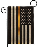 US Thin Gold Line - Military Americana Vertical Impressions Decorative Flags HG140926 Made In USA