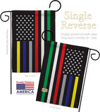 US First Responders Line - Military Americana Vertical Impressions Decorative Flags HG140927 Made In USA