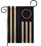 Betsy Ross Blue Line - Military Americana Vertical Impressions Decorative Flags HG140928 Made In USA