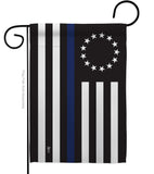 Betsy Ross Blue Line - Military Americana Vertical Impressions Decorative Flags HG140928 Made In USA