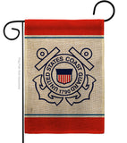 US Coast Guard - Military Americana Vertical Impressions Decorative Flags HG170032 Made In USA