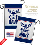 America Navy - Military Americana Vertical Impressions Decorative Flags HG170033 Made In USA