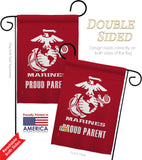 Proud Marine Parent - Military Americana Vertical Impressions Decorative Flags HG170040 Made In USA