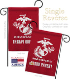 Proud Marine Parent - Military Americana Vertical Impressions Decorative Flags HG170040 Made In USA