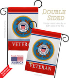 Coast Guard Veteran - Military Americana Vertical Impressions Decorative Flags HG170042 Made In USA