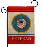 Coast Guard Veteran - Military Americana Vertical Impressions Decorative Flags HG170042 Made In USA