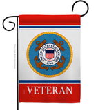 Coast Guard Veteran - Military Americana Vertical Impressions Decorative Flags HG170042 Made In USA