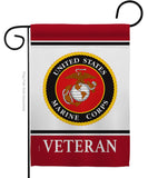 Marine Corps Veteran - Military Americana Vertical Impressions Decorative Flags HG170045 Made In USA