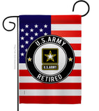 United State Army Retired - Military Americana Vertical Impressions Decorative Flags HG170175 Made In USA