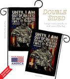 Out Of Bullets - Military Americana Vertical Impressions Decorative Flags HG183070 Made In USA