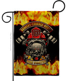 Bravery Firefighter - Military Americana Vertical Impressions Decorative Flags HG183071 Made In USA