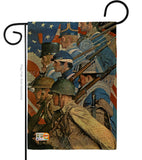 The War Years - Military Americana Vertical Impressions Decorative Flags HG192077 Made In USA
