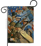 The War Years - Military Americana Vertical Impressions Decorative Flags HG192077 Made In USA