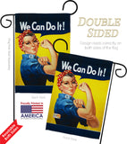 Girl Power - Military Americana Vertical Impressions Decorative Flags HG192078 Made In USA