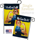 Girl Power - Military Americana Vertical Impressions Decorative Flags HG192078 Made In USA