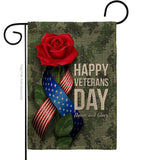 Happy Veterans Day - Military Americana Vertical Impressions Decorative Flags HG192332 Made In USA