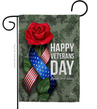 Happy Veterans Day - Military Americana Vertical Impressions Decorative Flags HG192332 Made In USA