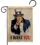 I Want You - Military Americana Vertical Impressions Decorative Flags HG192348 Made In USA