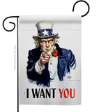 I Want You - Military Americana Vertical Impressions Decorative Flags HG192348 Made In USA