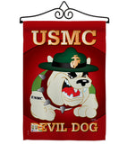 Devil Dog - Military Americana Vertical Impressions Decorative Flags HG108052