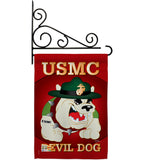 Devil Dog - Military Americana Vertical Impressions Decorative Flags HG108052