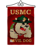 Devil Dog - Military Americana Vertical Impressions Decorative Flags HG108052