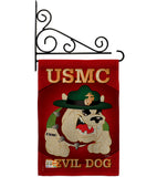 Devil Dog - Military Americana Vertical Impressions Decorative Flags HG108052