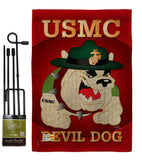 Devil Dog - Military Americana Vertical Impressions Decorative Flags HG108052