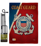 Coast Guard - Military Americana Vertical Impressions Decorative Flags HG108056 Made In USA