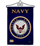 Navy - Military Americana Vertical Impressions Decorative Flags HG108058 Made In USA