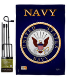 Navy - Military Americana Vertical Impressions Decorative Flags HG108058 Made In USA