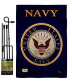 Navy - Military Americana Vertical Impressions Decorative Flags HG108058 Made In USA