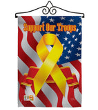 Support Our Troops - Military Americana Vertical Impressions Decorative Flags HG108059