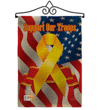 Support Our Troops - Military Americana Vertical Impressions Decorative Flags HG108059