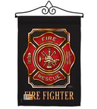 Fire Fighter - Military Americana Vertical Impressions Decorative Flags HG108063 Made In USA