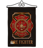 Fire Fighter - Military Americana Vertical Impressions Decorative Flags HG108063 Made In USA