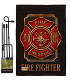 Fire Fighter - Military Americana Vertical Impressions Decorative Flags HG108063 Made In USA