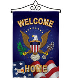 Welcome Home - Military Americana Vertical Impressions Decorative Flags HG108064 Made In USA