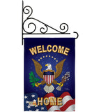 Welcome Home - Military Americana Vertical Impressions Decorative Flags HG108064 Made In USA