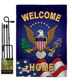 Welcome Home - Military Americana Vertical Impressions Decorative Flags HG108064 Made In USA