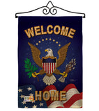 Welcome Home - Military Americana Vertical Impressions Decorative Flags HG108064 Made In USA
