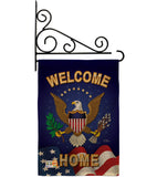 Welcome Home - Military Americana Vertical Impressions Decorative Flags HG108064 Made In USA