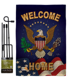 Welcome Home - Military Americana Vertical Impressions Decorative Flags HG108064 Made In USA