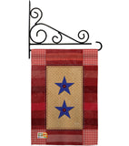 Two Star Service - Military Americana Vertical Impressions Decorative Flags HG108069 Made In USA